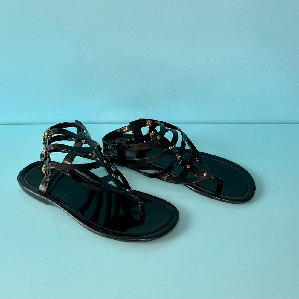 Jimmy Choo Black Jelly Margot Gladiator Sandals